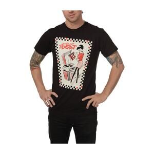 The English Beat Black Short Sleeve Black White Red Graphic Tee XL